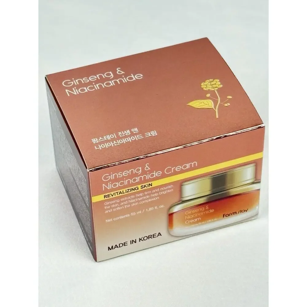Ginseng & Niacinamide Cream 1.85 oz Korean Beauty Revitalizing Skin Exp 2029/02